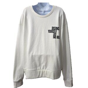 Jason Wu Crew Neck Sweatshirt L Pullover Ivory Distance Yourself From Hate Brizo